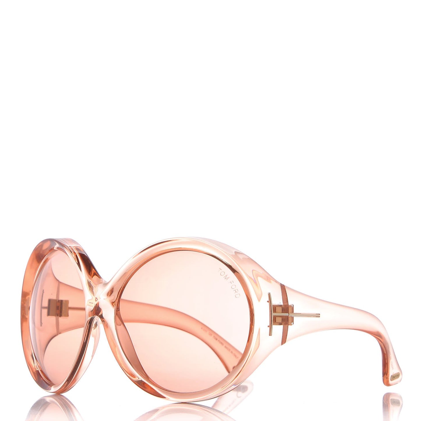 Ali Oversized Round Sunglasses TF0221 Peach Pink
