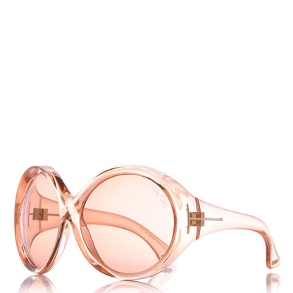 Tom Ford Ali Oversized Round Sunglasses TF0221 Peach Pink 1 of 7