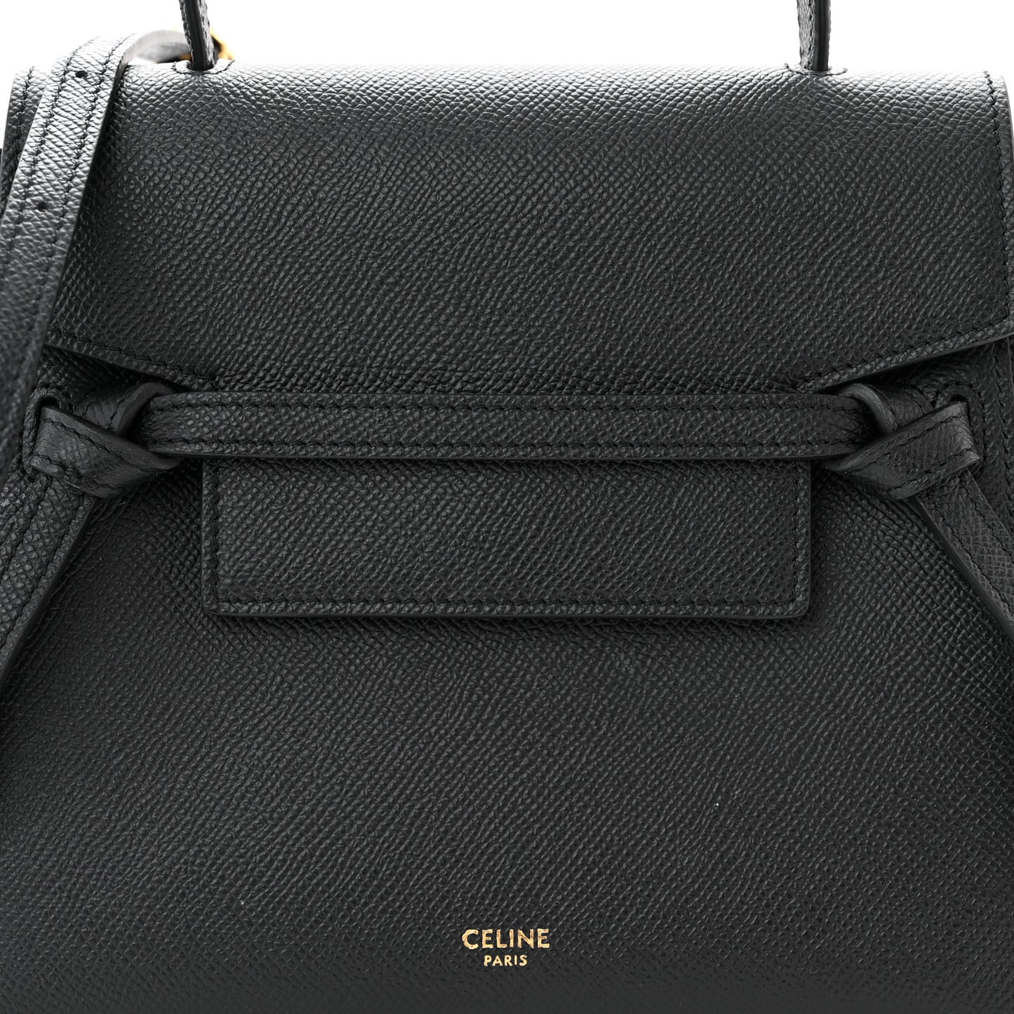 Grained Calfskin Nano Belt Bag Black