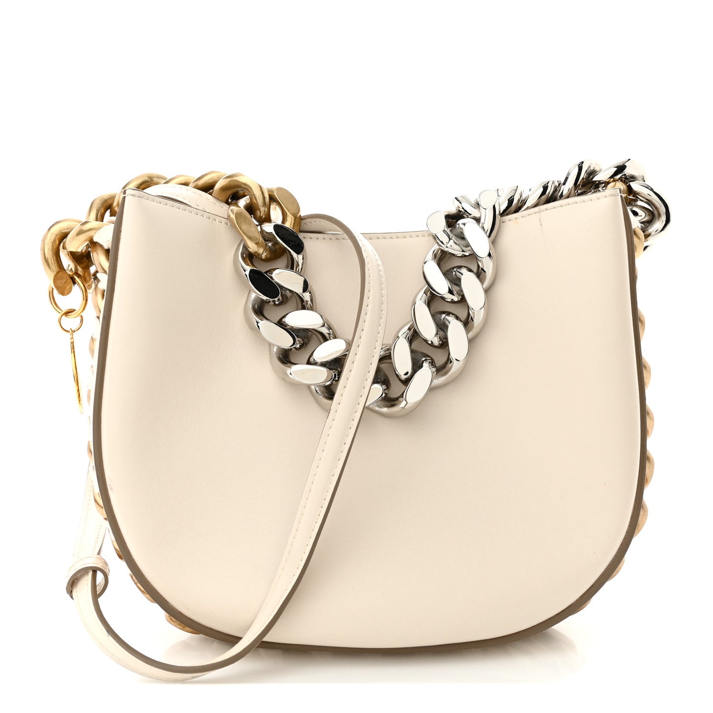 Eco Alter Nappa Medium Frayme Shoulder Bag Pure White