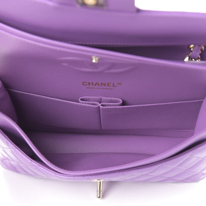 Chanel Patent Quilted Medium Double Flap Light Purple 5 of 9