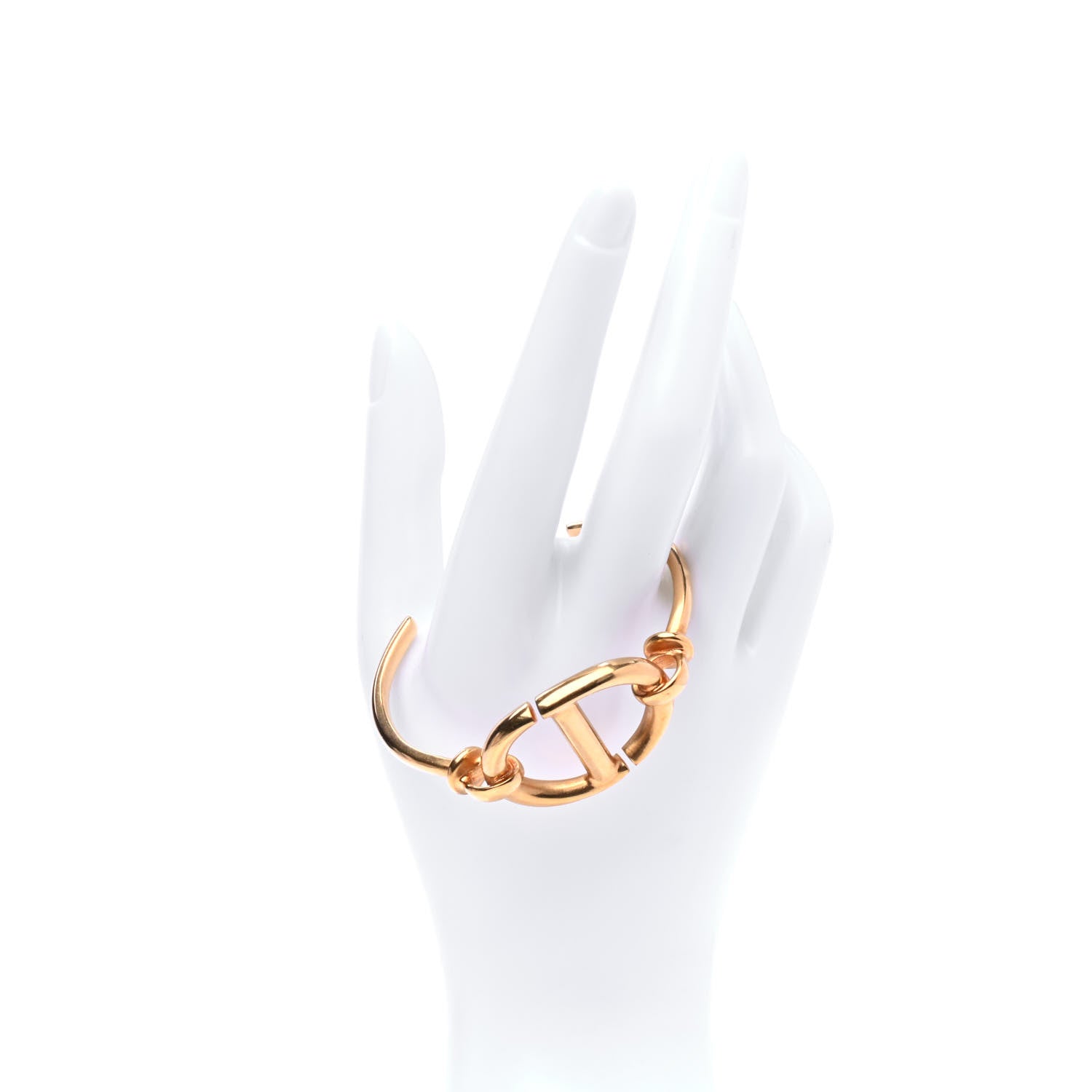Christian Dior Metal CD Cuff Gold 2 of 4
