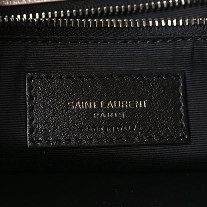 Saint Laurent Crinkled Calfskin Matelasse Monogram Medium Niki Chain Satchel Light Taupe 6 of 9