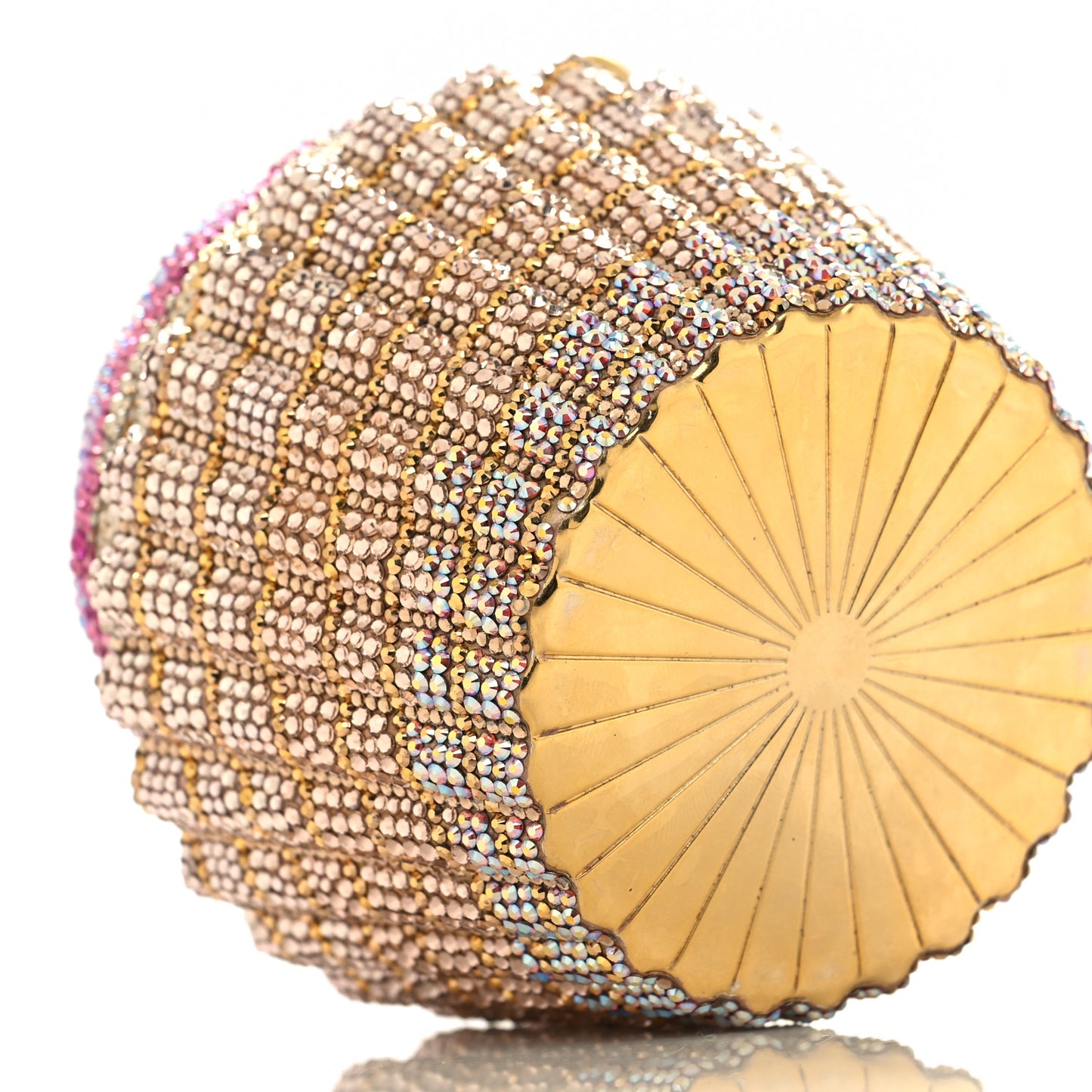 Crystal Cupcake Minaudiere Clutch Gold Multicolor
