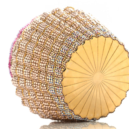 Judith Leiber Crystal Cupcake Minaudiere Clutch Gold Multicolor 8 of 10