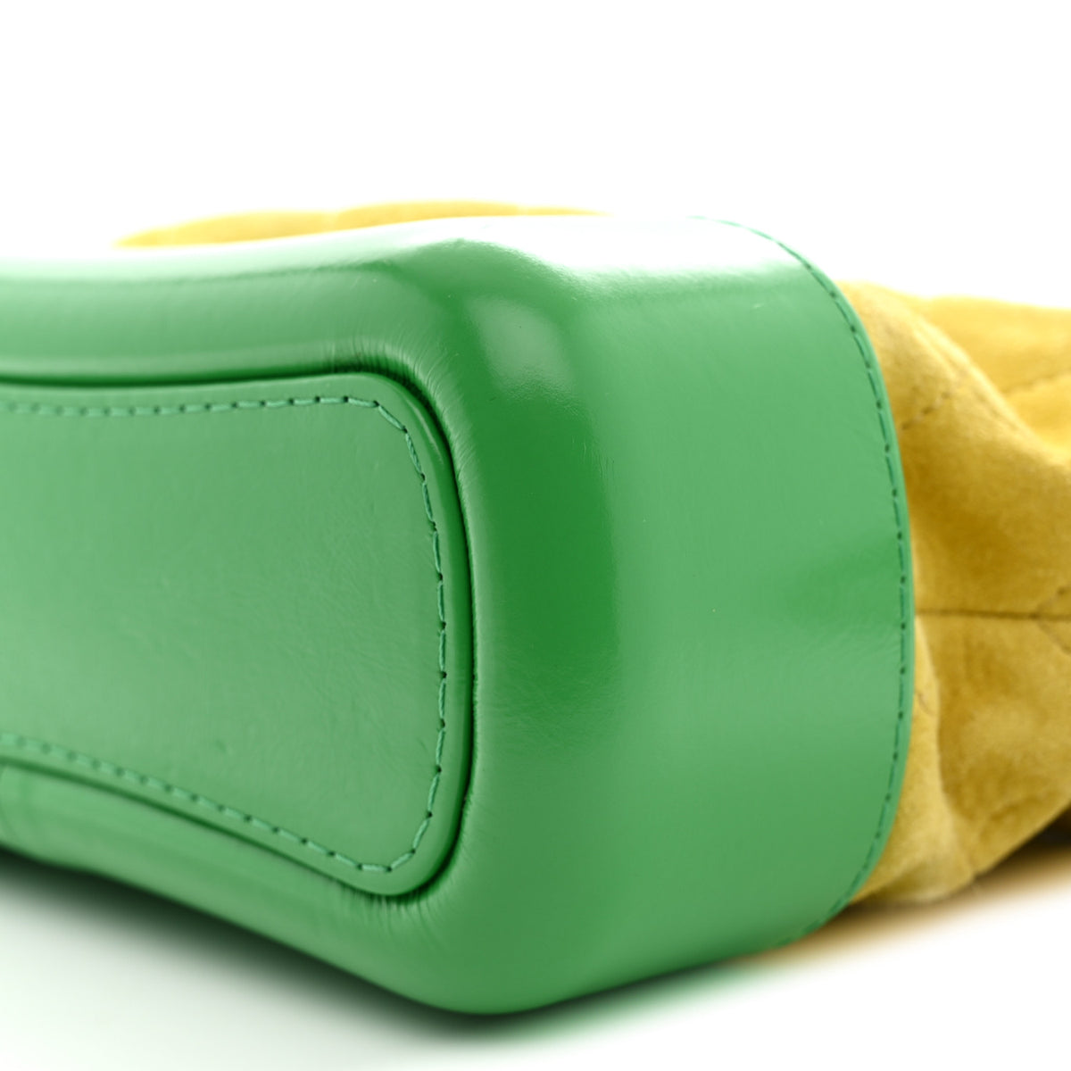 Suede Calfskin Quilted Small Gabrielle Hobo Pink Green Yellow