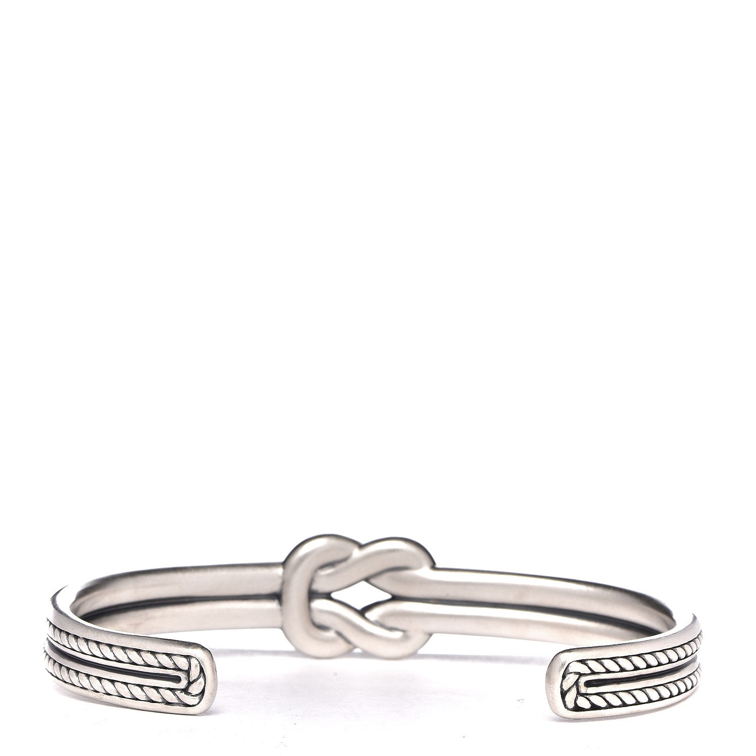 David Yurman Sterling Silver Reef Knot Cuff Bracelet 3 of 4