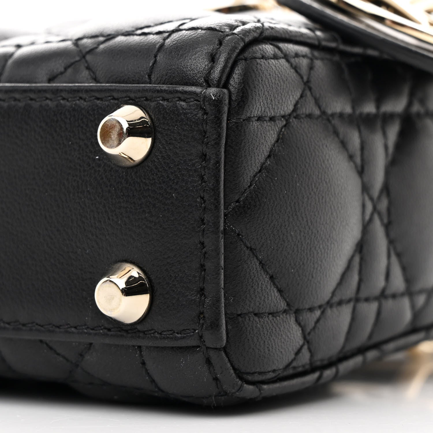 Christian Dior Lambskin Cannage Micro Lady Dior Black 1654043