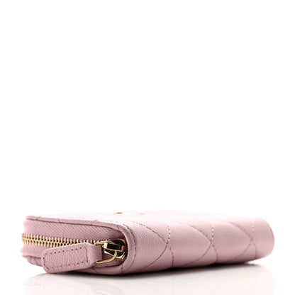 Chanel Caviar Quilted Zip Coin Purse Light Pink 4 of 8