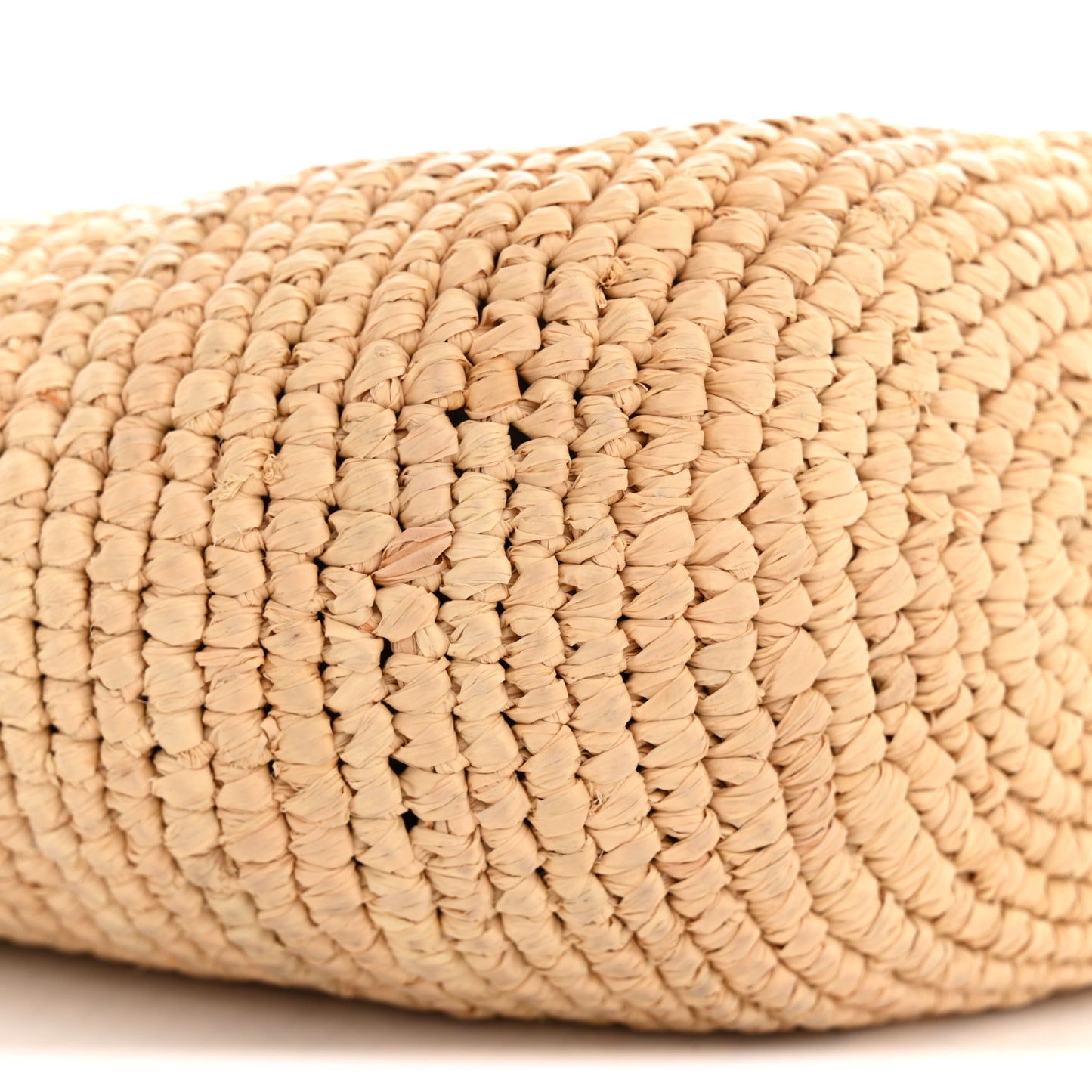 Calfskin Raffia Paulas Ibiza Pochette Bag Natural Tan