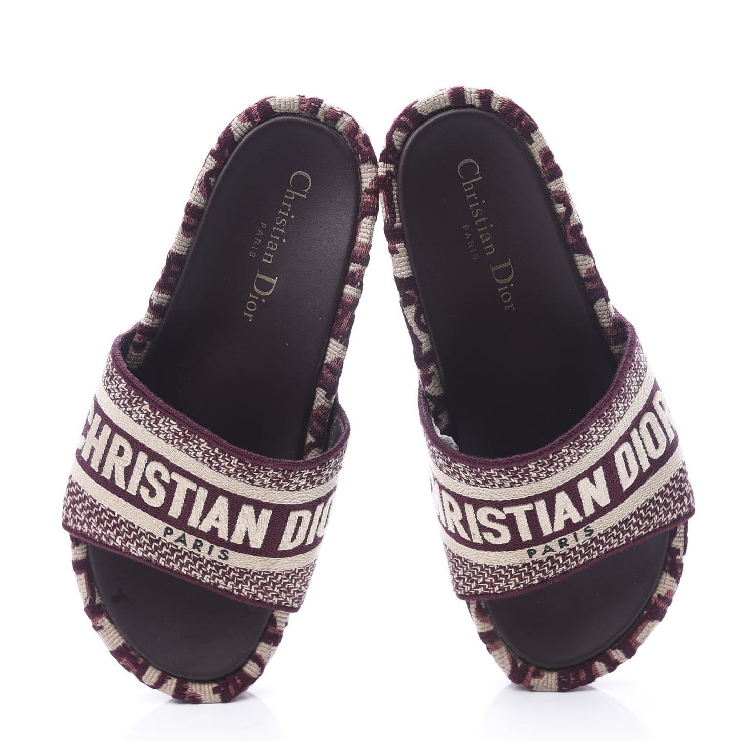 Oblique D-Way Platform Sandal 37 Deep Amaranth