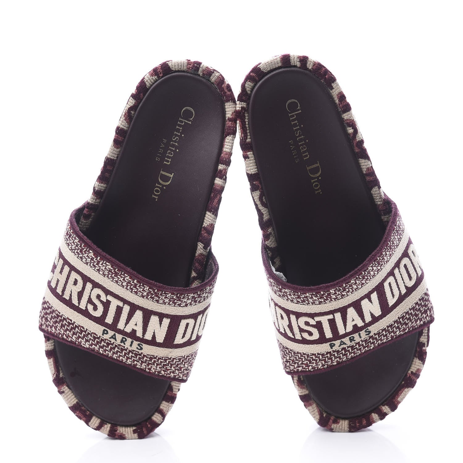 Christian Dior Oblique D-Way Platform Sandal 37 Deep Amaranth 5 of 10
