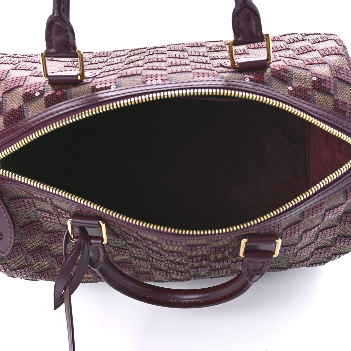 Damier Paillettes Speedy 30 Rouge