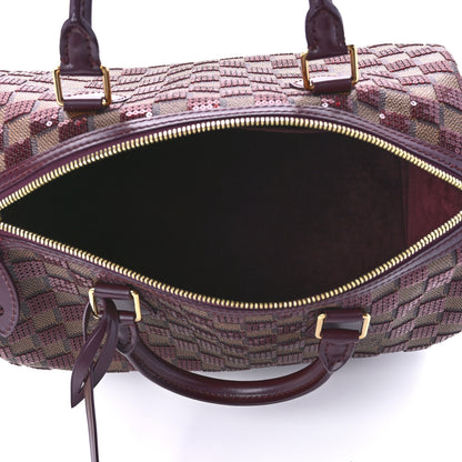Louis Vuitton Damier Paillettes Speedy 30 Rouge 5 of 14