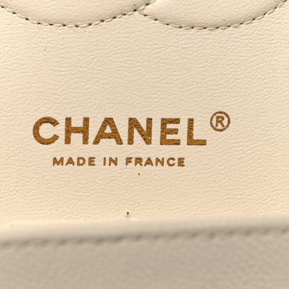 Chanel Caviar Quilted Medium Double Flap White 6 of 10