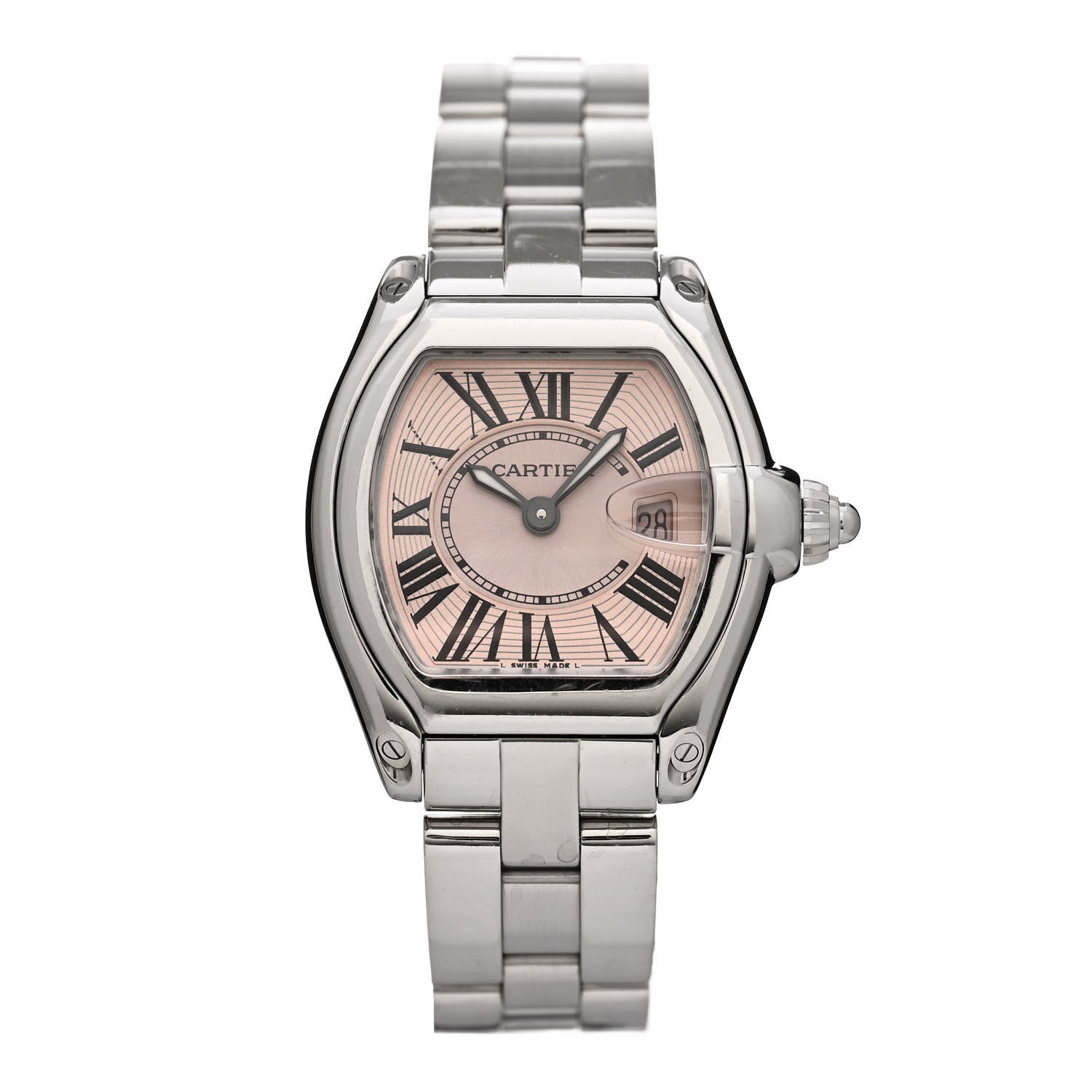 Cartier Stainless Steel 31mm Roadster Quartz Watch Pink 1 of 4