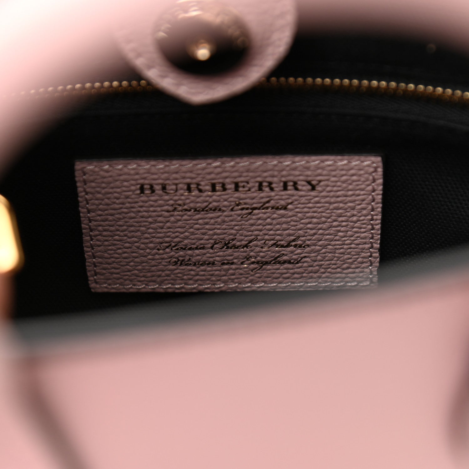 Burberry Grainy Calfskin House Check Baby Banner Tote Pale Orchid 6 of 10