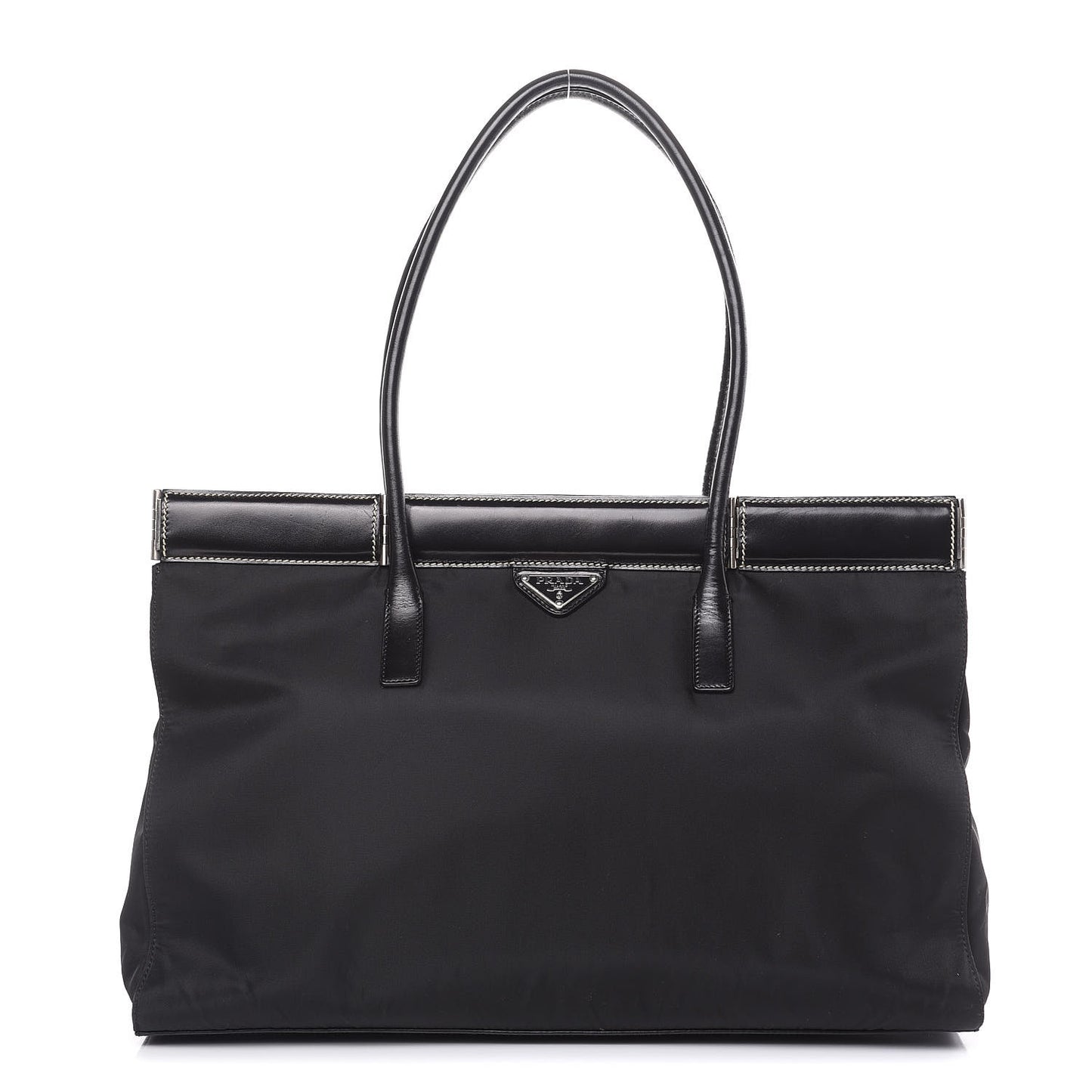 Tessuto Nylon Soft Calf Tote Black