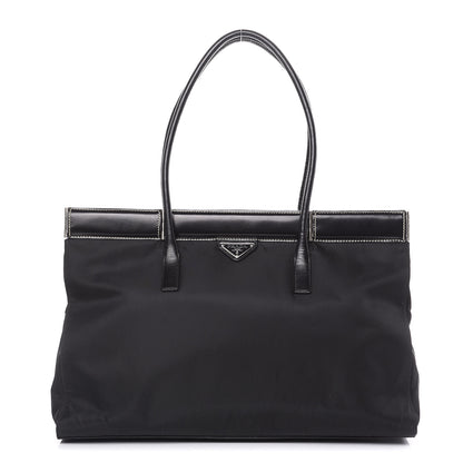 Prada Tessuto Nylon Soft Calf Tote Black 1 of 15