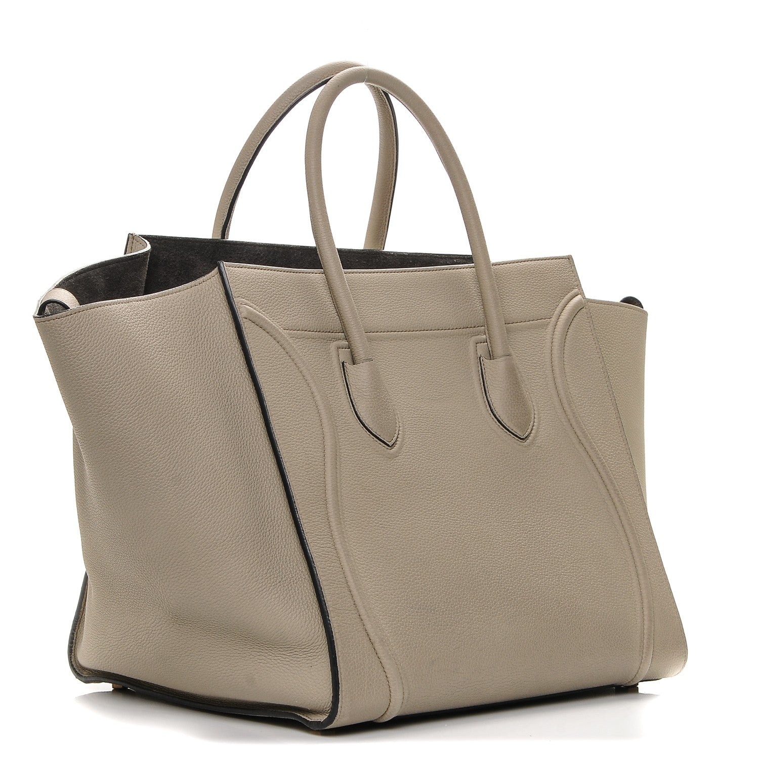 Celine Baby Grained Calfskin Medium Phantom Luggage Grey 3 of 8