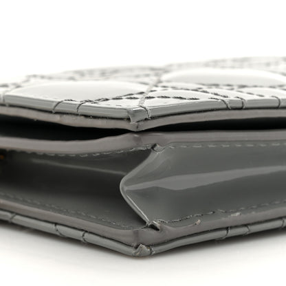 Christian Dior Patent Cannage Mini Lady Dior Wallet Grey 10 of 10