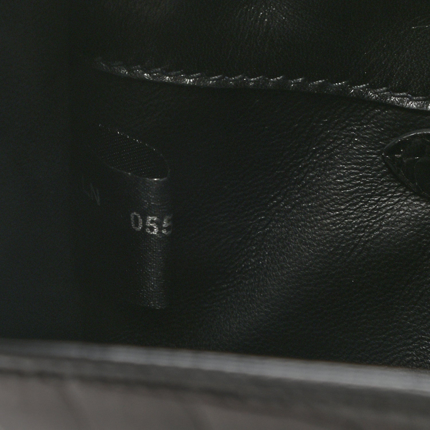 Prada Calfskin Crocodile Embossed Long Clutch Black 7 of 8