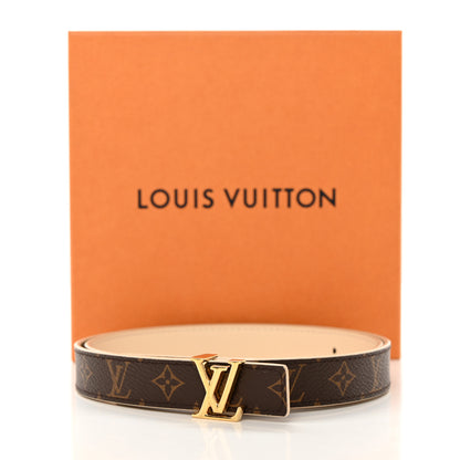 Louis Vuitton Calfskin Monogram 20mm LV Iconic Reversible Belt 75 30 Arizona Beige 6 of 6