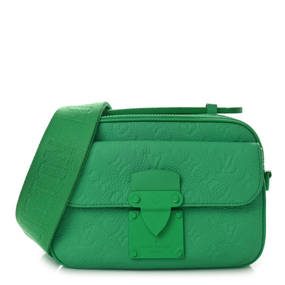Louis Vuitton Taurillon Monogram S Lock Messenger Minty Green 1 of 10