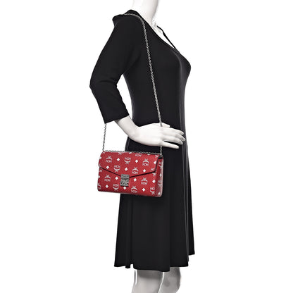 MCM Visetos Monogram Medium Millie Crossbody Bag Ruby Red 2 of 10