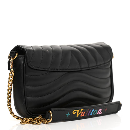 Louis Vuitton Calfskin New Wave Chain Pochette Black 6 of 37