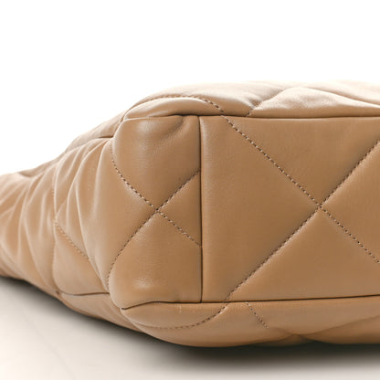 Chanel Lambskin Quilted Chanel 19 Shopping Bag Beige 8 of 9