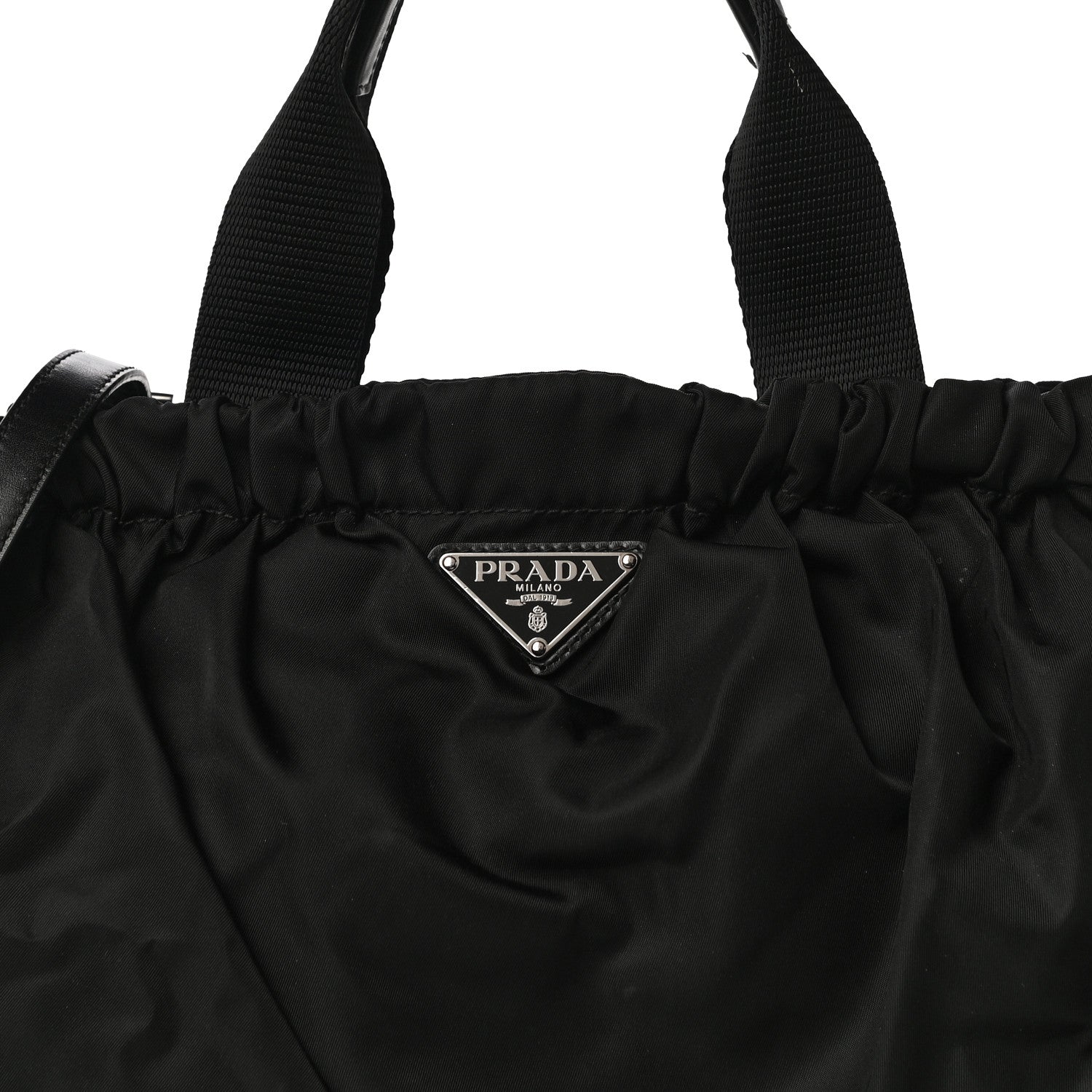 Prada Tessuto Nylon Shoulder Bag Black 7 of 11