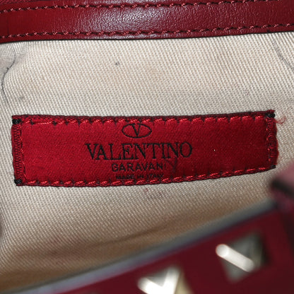 Valentino Garavani Vitello Rockstud Double Handle Cinch Tote Red 6 of 14