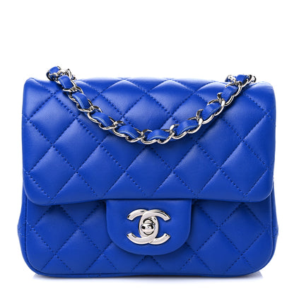 Chanel Lambskin Quilted Mini Square Flap Blue 1 of 9