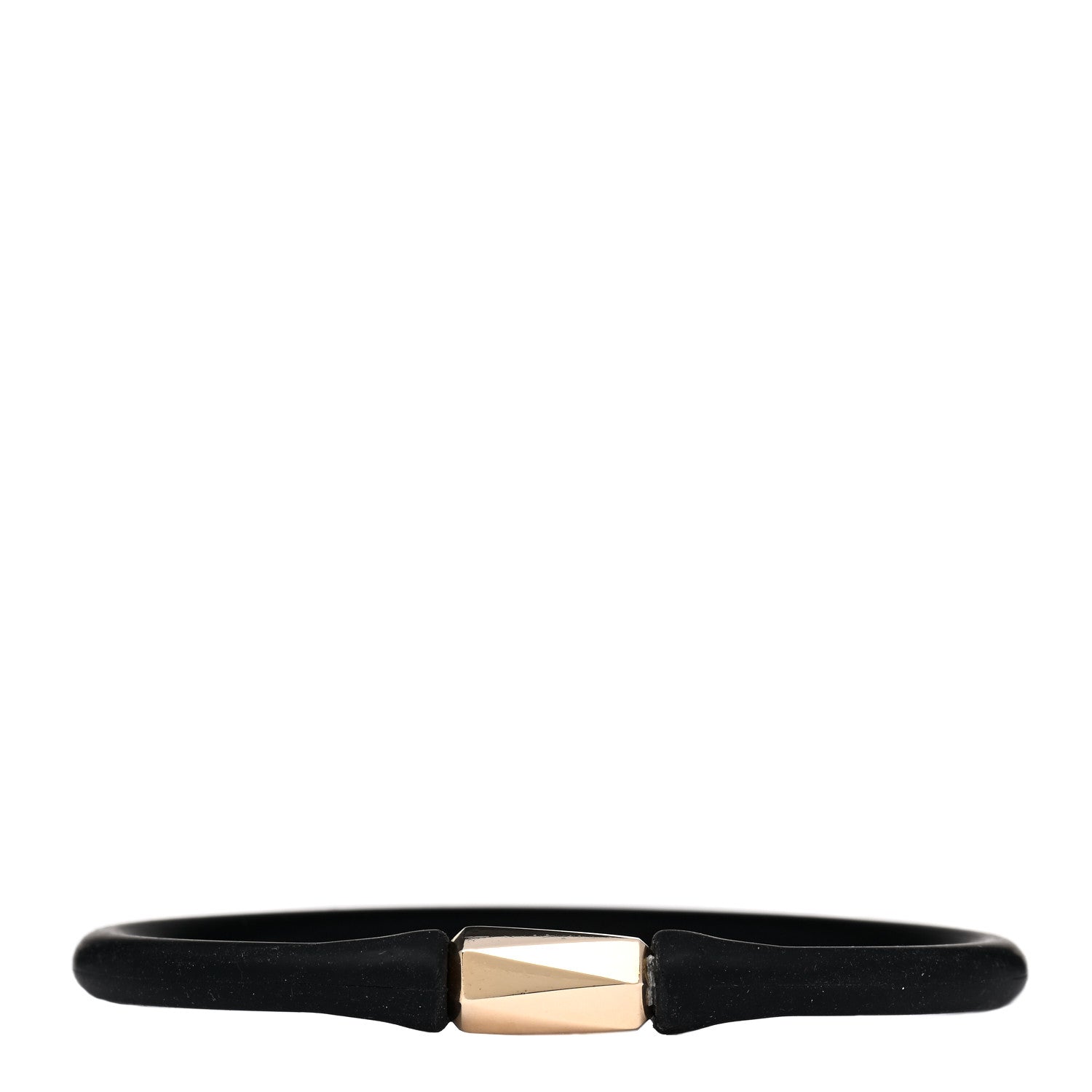 David Yurman 18K Yellow Gold Rubber Mens Fortune Barrel bracelet 1 of 3