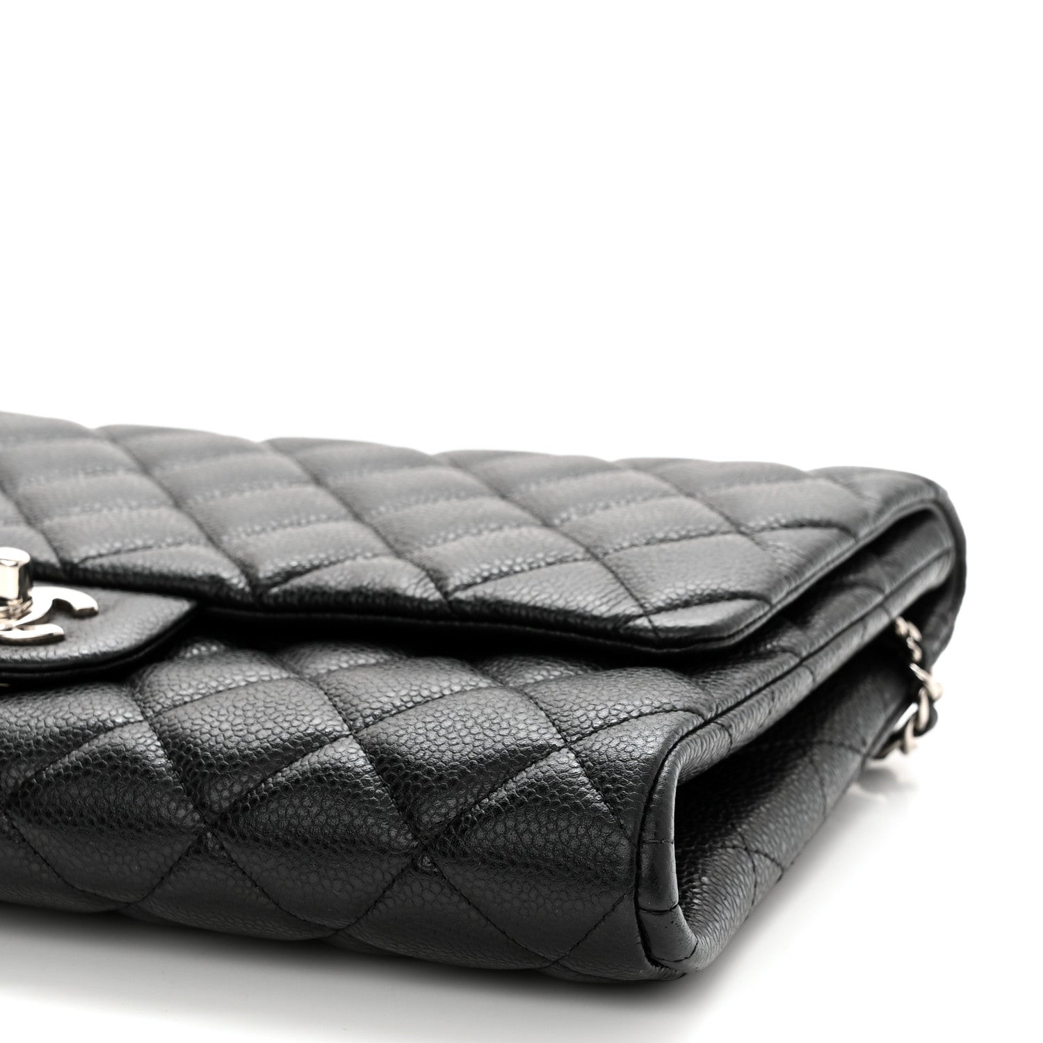 Chanel Caviar Quilted Clutch With Chain Flap Black 10 of 11