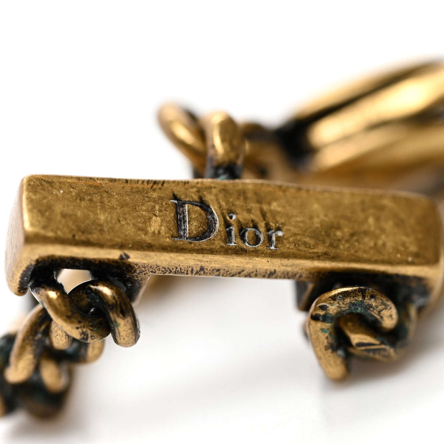 Metal J'Adior Choker Necklace Aged Gold