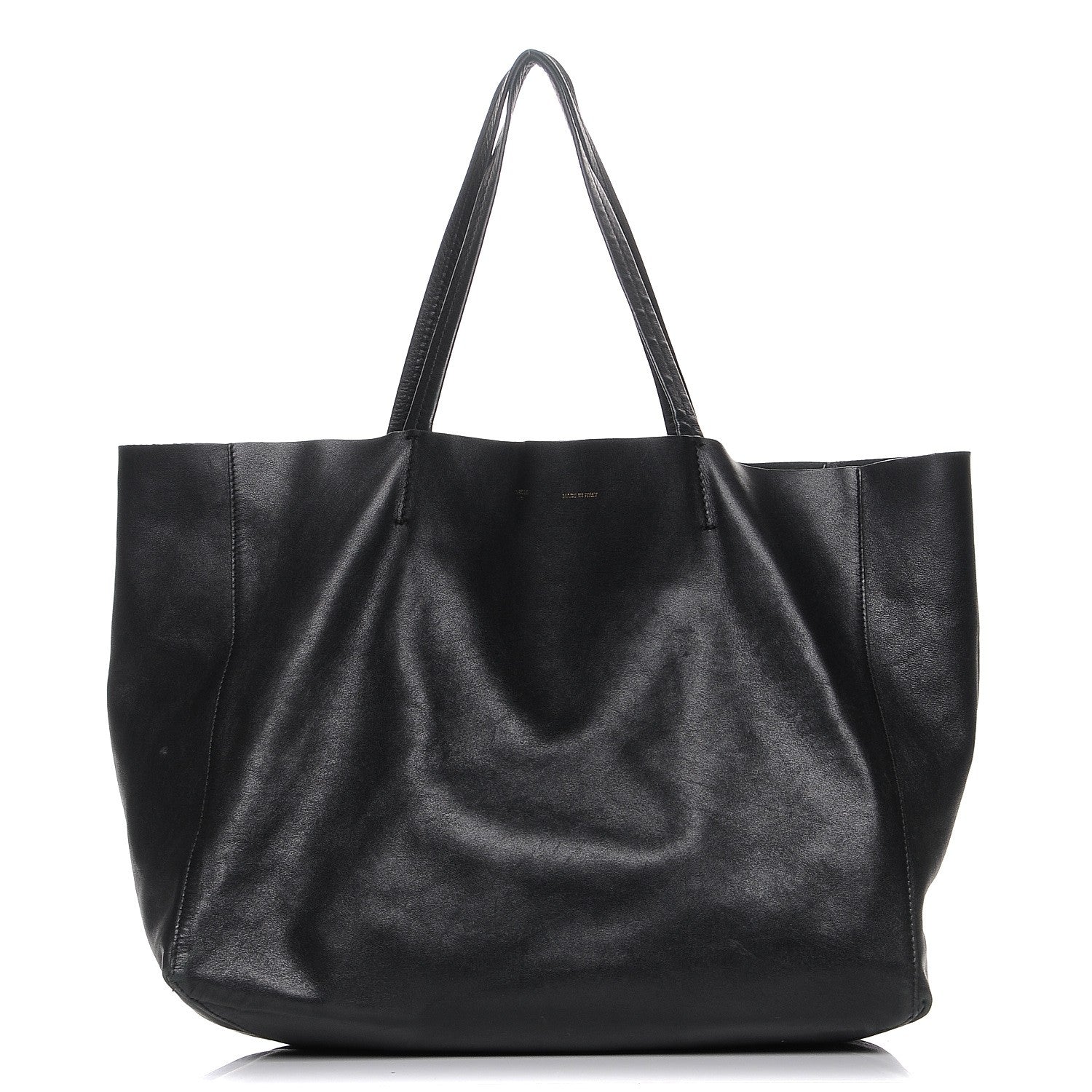 Celine Lambskin Horizontal Cabas Black 1 of 17