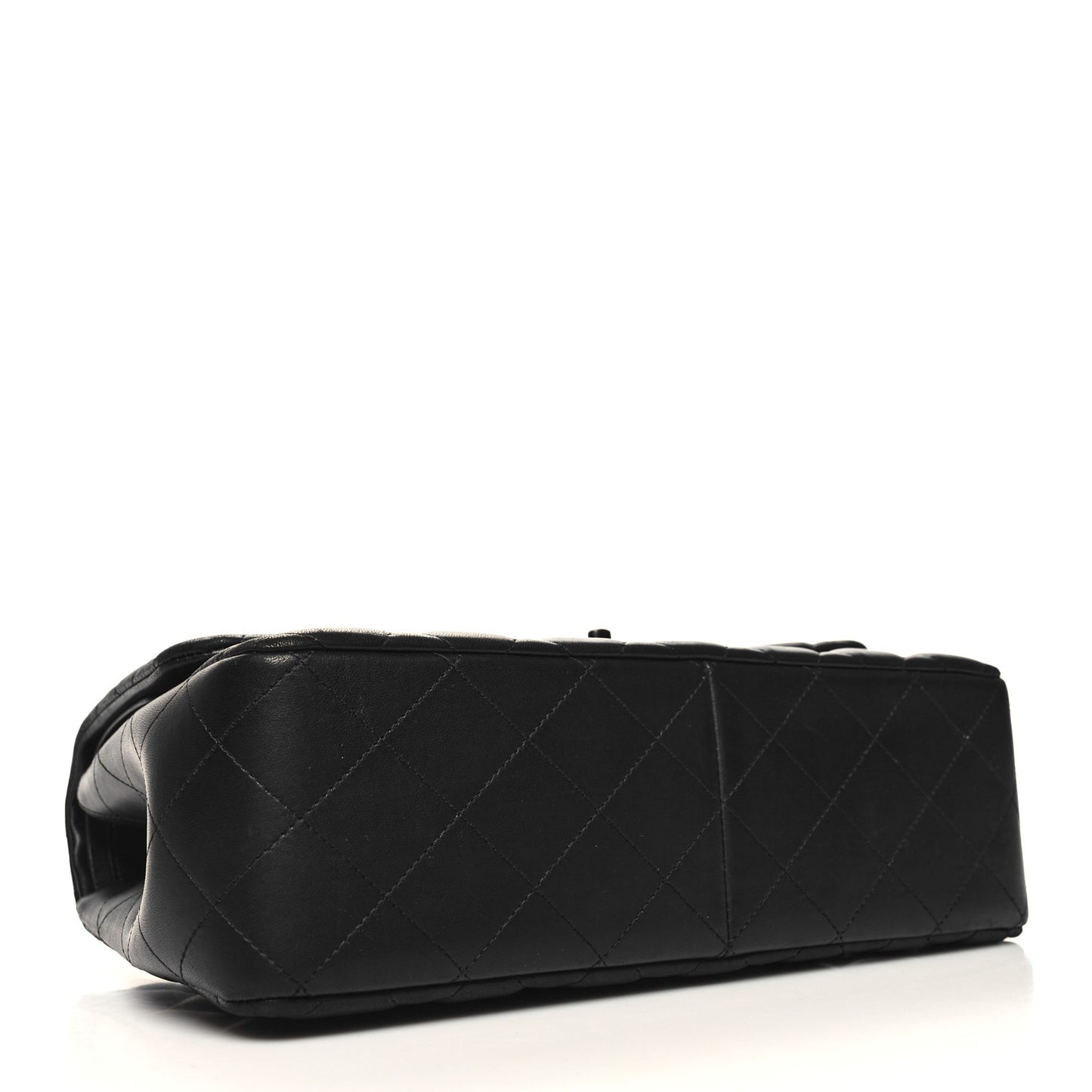 Lambskin Quilted Jumbo Double Flap So Black