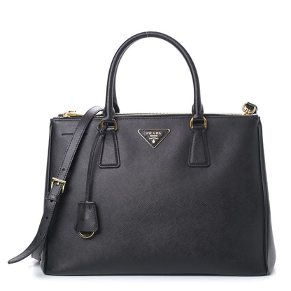 Prada Saffiano Medium Galleria Double Zip Tote Black 1 of 11