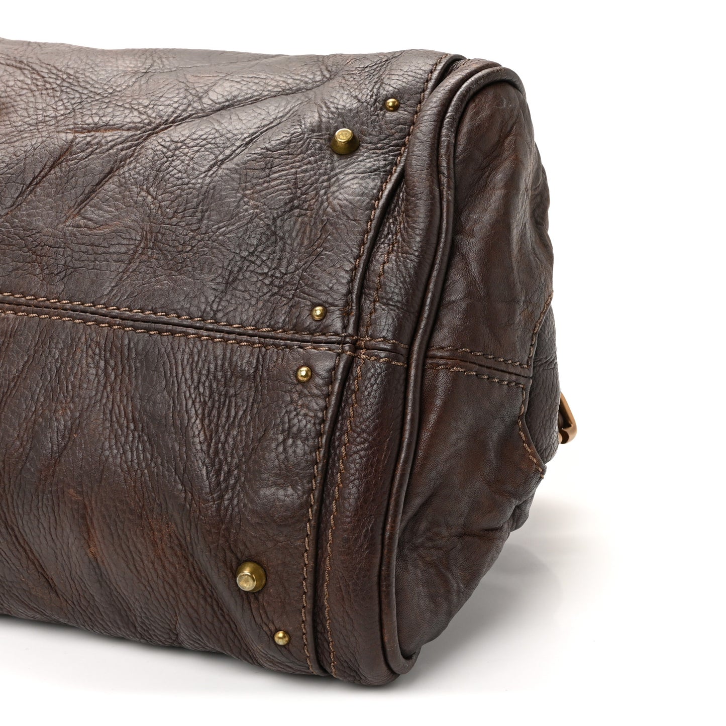 Calfskin Medium Paddington Satchel Chocolate