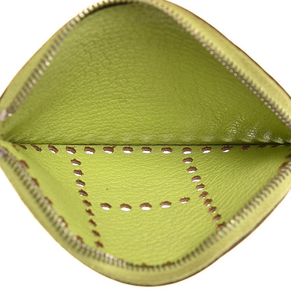 Hermes Chevre Mysore Evelyne Coin Purse Vert Anis 5 of 9