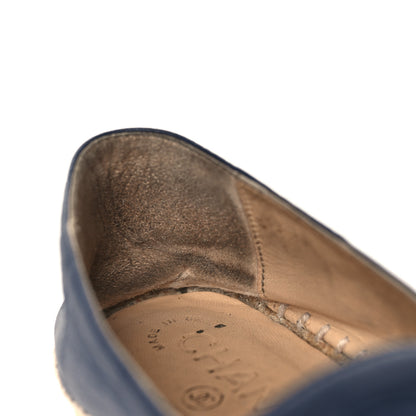 Chanel Lambskin CC Espadrilles 38 Dark Navy 9 of 11