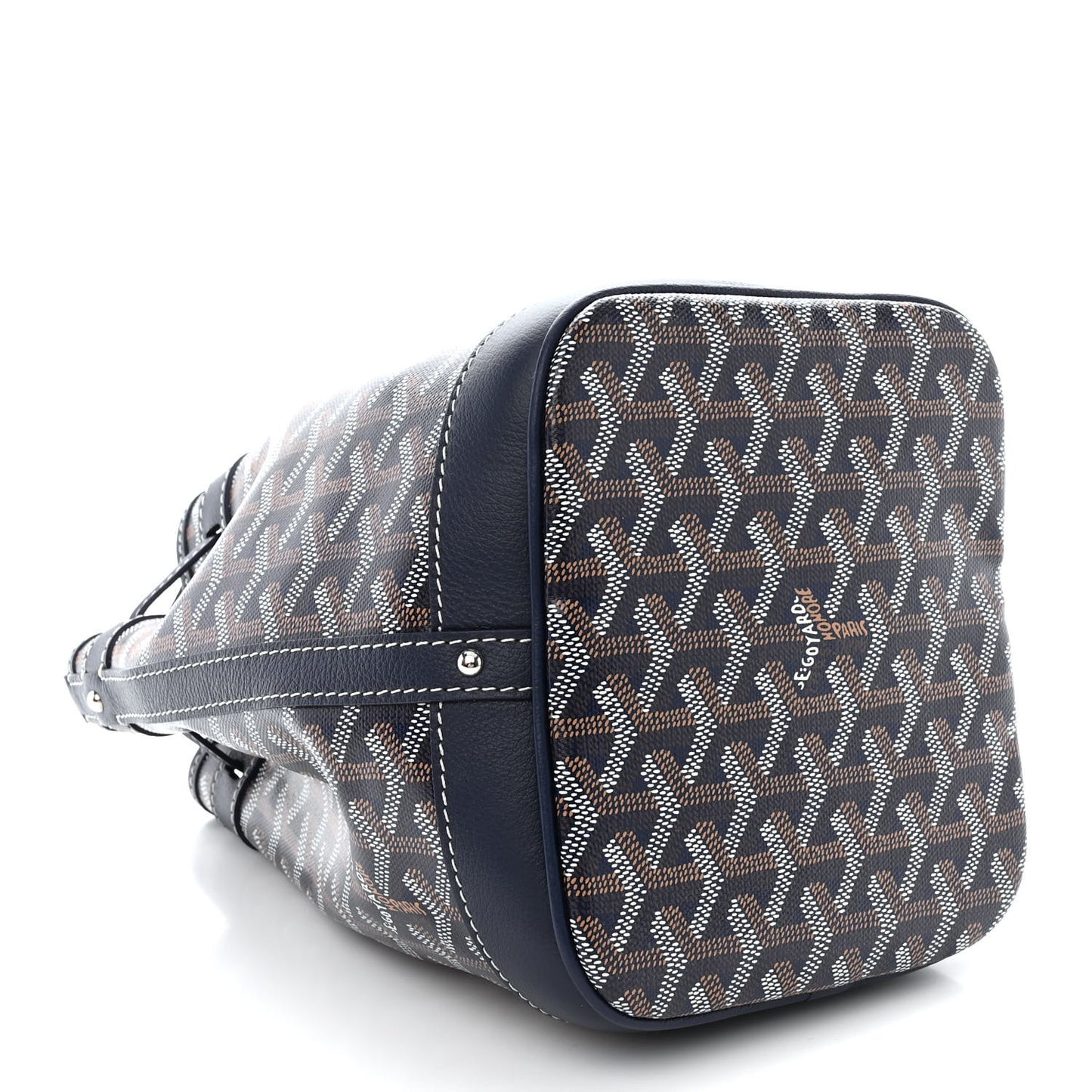 Goyardine Petit Flot Bucket Bag PM Navy