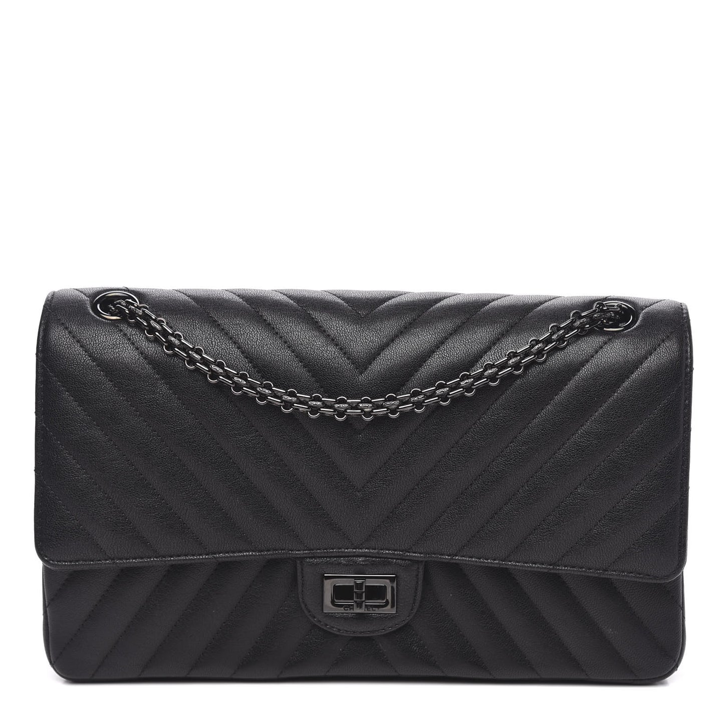 Sheepskin Chevron Quilted 2.55 Reissue 226 Flap So Black