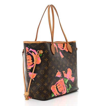 Louis Vuitton LOUIS VUITTON Monogram Roses Neverfull MM 3 of 14