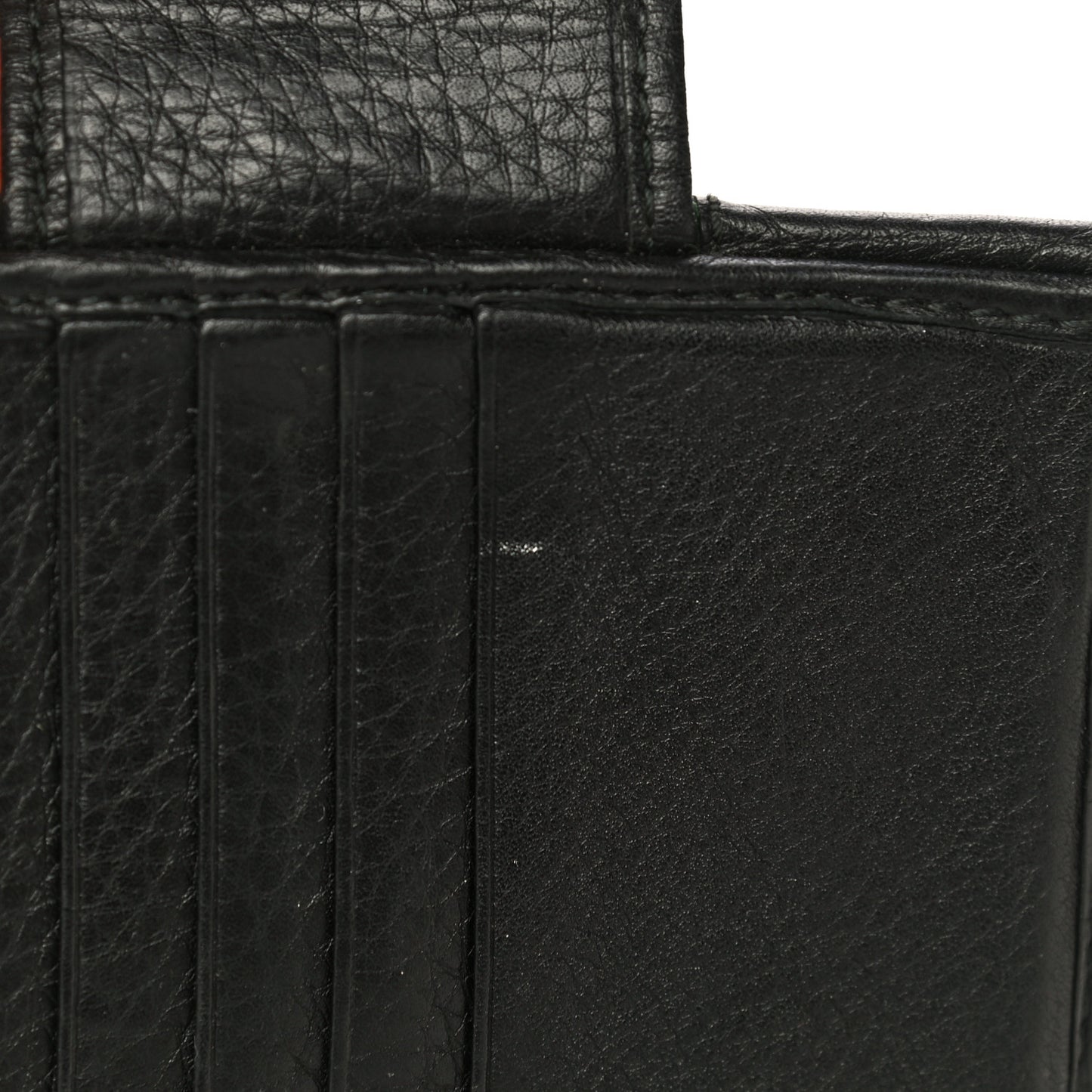 Calfskin Web Horsebit French Flap Wallet Black