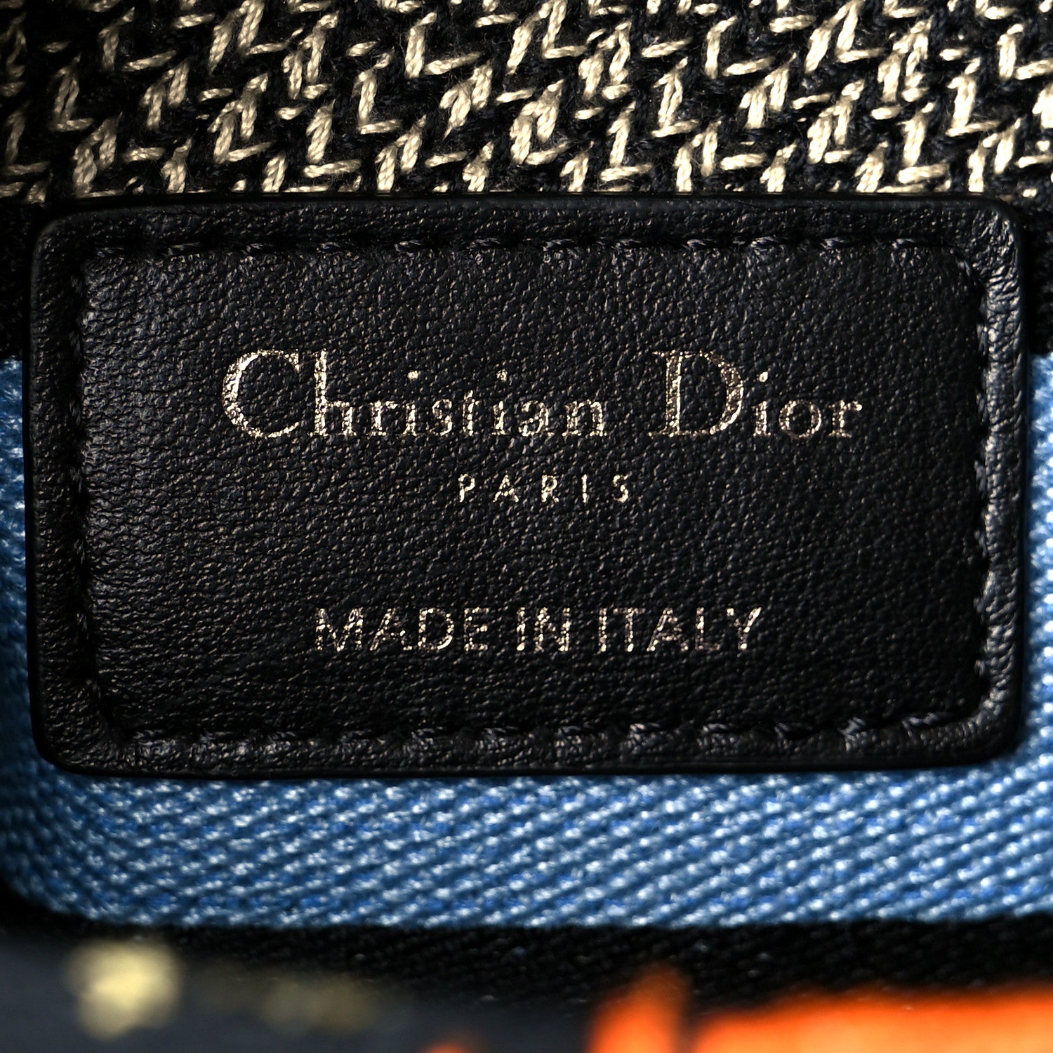 Christian Dior Canvas Pixel Zodiac Embroidered Medium Lady D-Lite