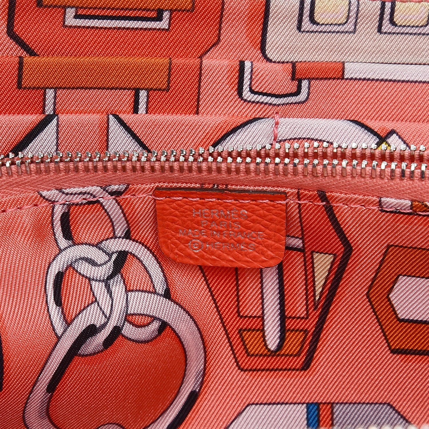 Hermes Epsom Barenia Silk'In Wallet Orange Poppy Fauve Rose Candy 6 of 8