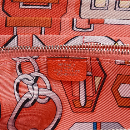 Hermes Epsom Barenia Silk'In Wallet Orange Poppy Fauve Rose Candy 6 of 8